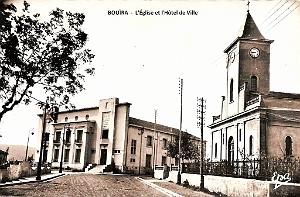 Bouira - L'Eglise et l'Hotel de Ville